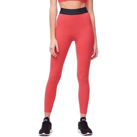 Good American The Icon Pink High Waisted 7/8 Leggings Size XS - Picture 2 of 7